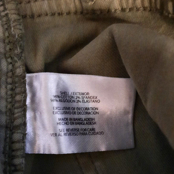 WOOLRICH MEN'S GREEN COTTON STRAIGHT LEG ZIP POCKETS UTILITY CHINO PANTS 36X34 - Picture 7 of 8